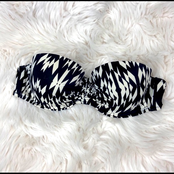 Victoria Secret Geometric Strapless Swim Top 36C - Picture 1 of 3